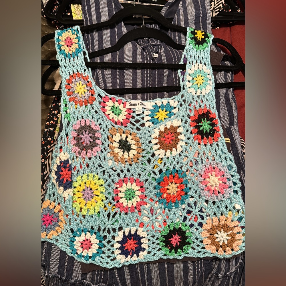 Granny square crochet top